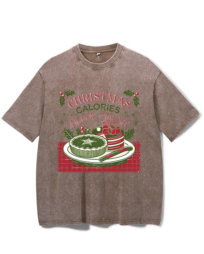 CHRISTMAS CALORIES DONT COUNT VINTAGE GYM SHIRT