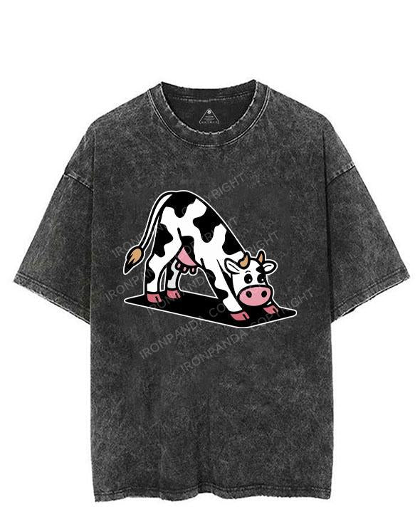 ZEN COW IN THE FLOW VINTAGE GYM SHIRT