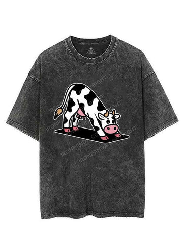 ZEN COW IN THE FLOW VINTAGE GYM SHIRT