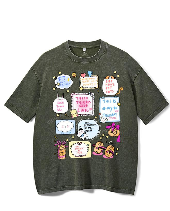 FITNESS THERAPY NOTES VINTAGE GYM SHIRT