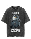 SHHHH I'M DOING MATH PENGUIN VINTAGE GYM SHIRT