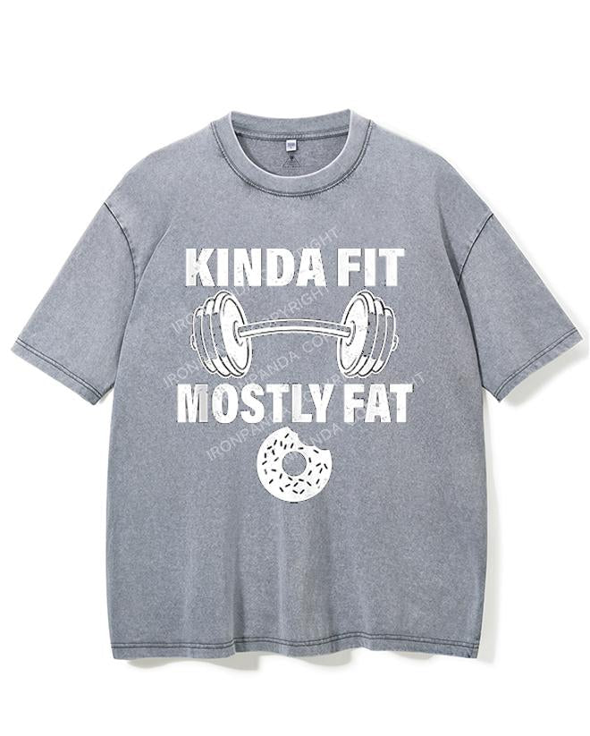 KINDA FIT MOSTLY FAT VINTAGE GYM SHIRT