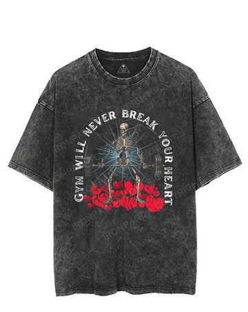 GYM WILL NEVER BREAK YOUR HEART VINTAGE GYM SHIRT