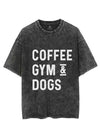 COFFEE GYM & DOGS VINTAGE GYM SHIRT