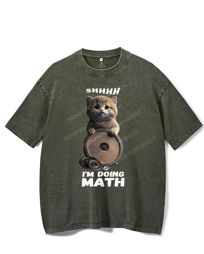 SHHHH I'M DOING MATH VINTAGE GYM SHIRT