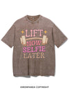 LIFT NOW SELFIE LATER VINTAGE GYM SHIRT