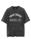 Thick Thighs Beautiful Eyes VINTAGE GYM SHIRT