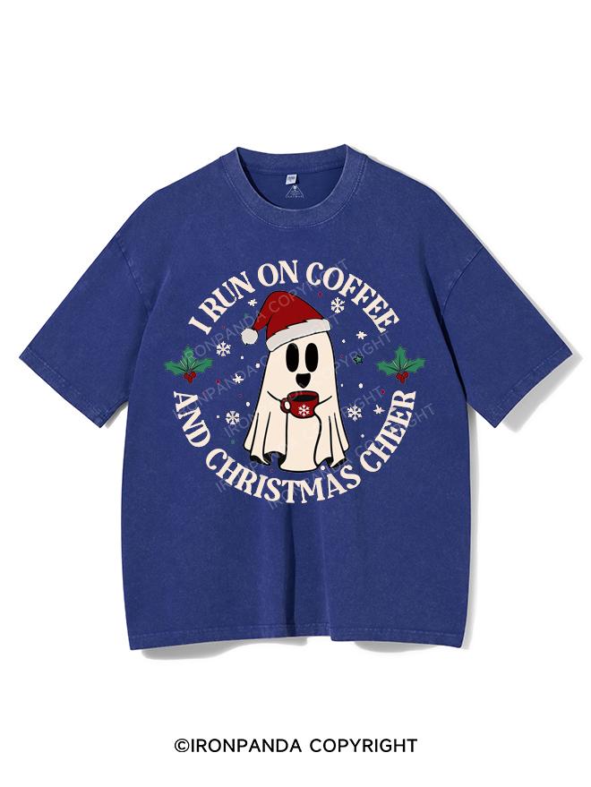 I RUN ON COFFEE AND CHRISTMAS CHEER VINTAGE GYM SHIRT