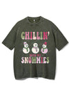CHILLIN' WITH MY SNOWMIES VINTAGE GYM SHIRT