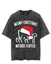 MEOWY CHRISTMAS MOTHER FLUFFER VINTAGE GYM SHIRT
