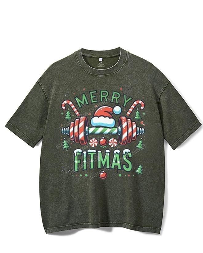 MERRY FITMAS VINTAGE GYM SHIRT