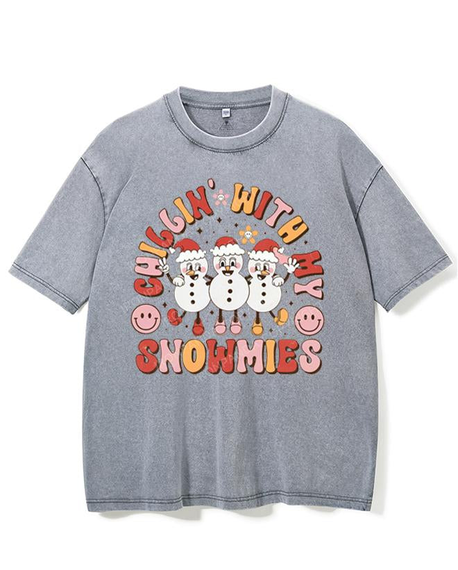 CHILLIN' WITH MY SNOWMIES VINTAGE GYM SHIRT