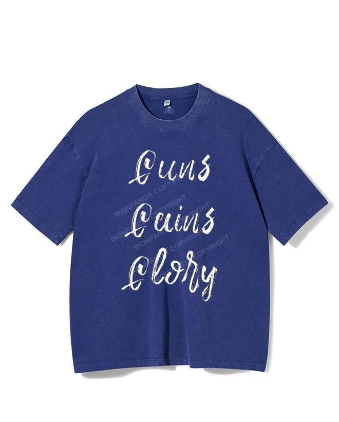 GUNS GAINS GLORY VINTAGE GYM SHIRT