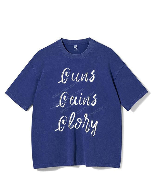 GUNS GAINS GLORY VINTAGE GYM SHIRT