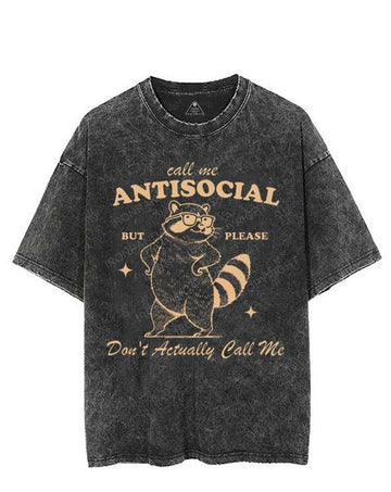 CALL ME ANTISOCIAL BUT PLEASE DON'T ACTUALLY CALL ME VINTAGE GYM SHIRT