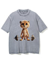 IRON-PUMPING LEOPARD VINTAGE GYM SHIRT