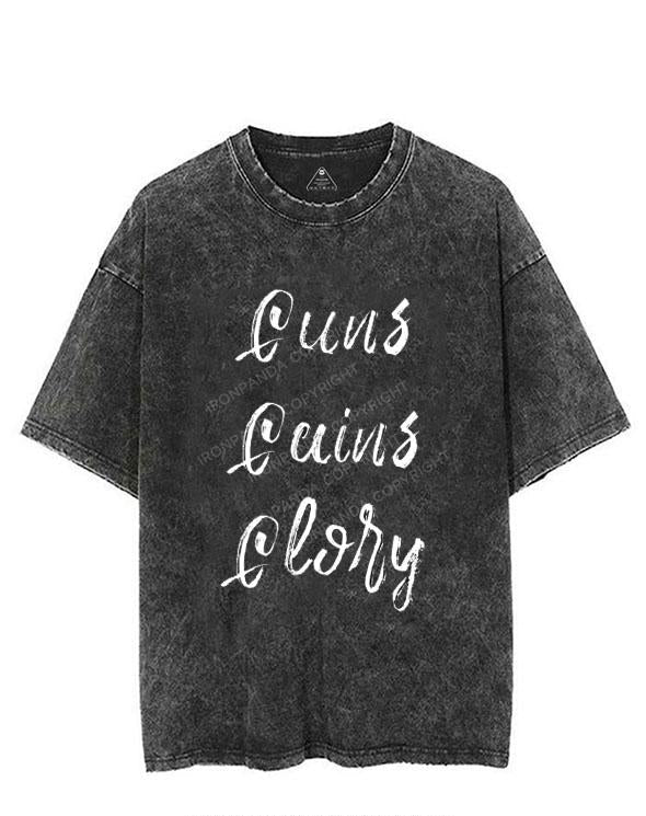 GUNS GAINS GLORY VINTAGE GYM SHIRT
