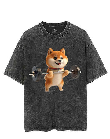 DEADLIFTING SHIBA VINTAGE GYM SHIRT