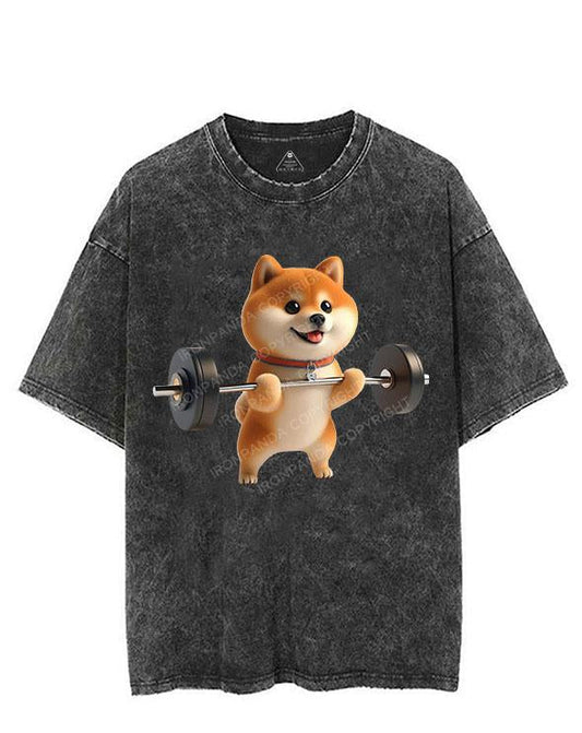 DEADLIFTING SHIBA VINTAGE GYM SHIRT