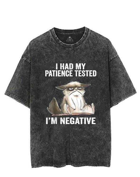 I Had My Patience Tested I'm Negative VINTAGE GYM SHIRT