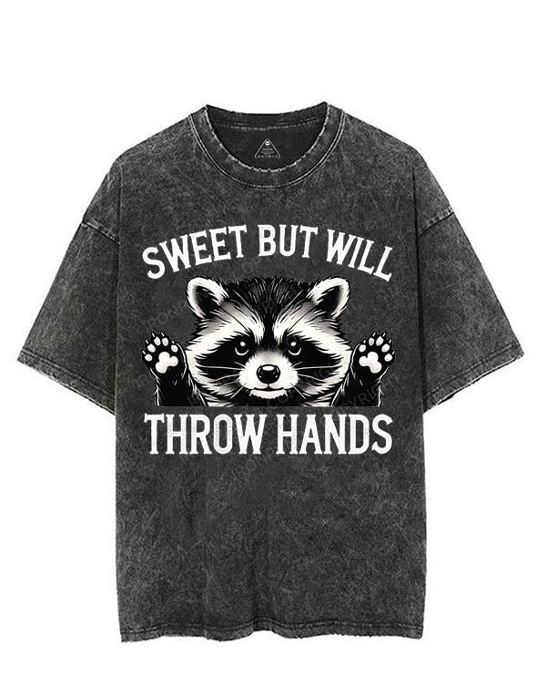 SWEET BUT WILL THROW HANDS VINTAGE GYM SHIRT