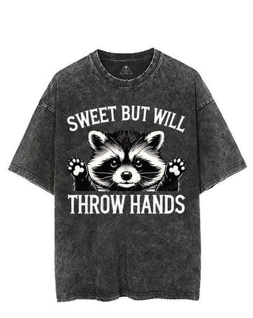 SWEET BUT WILL THROW HANDS VINTAGE GYM SHIRT