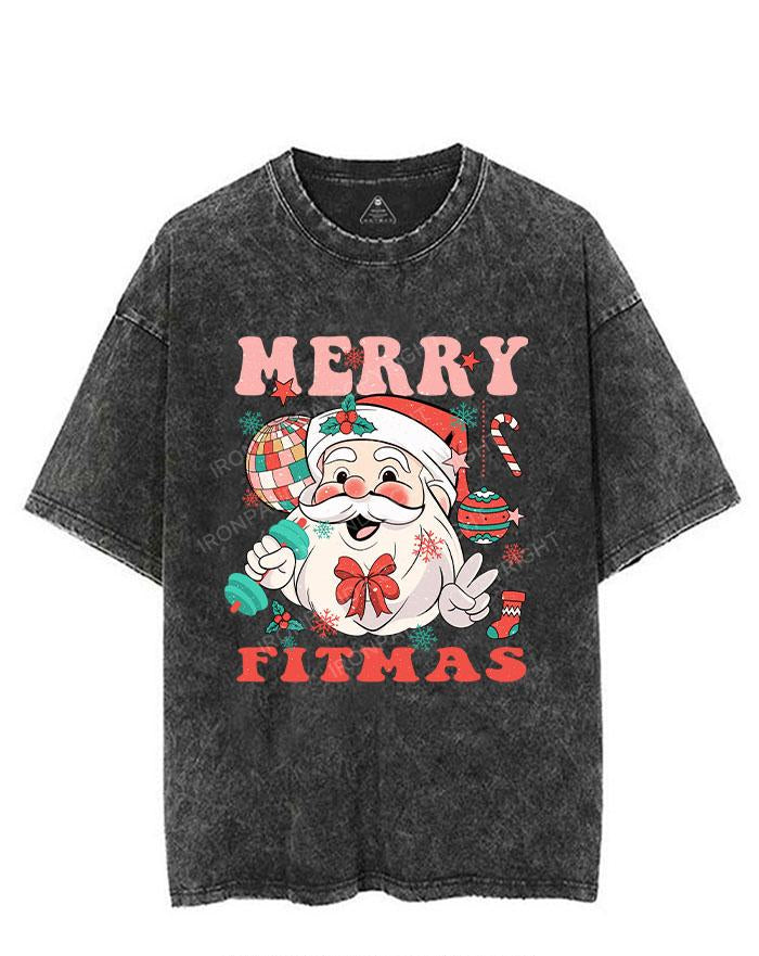 MERRY FITMAS VINTAGE GYM SHIRT