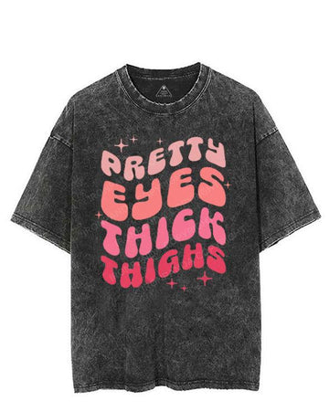 PRETTY EYES THICK THIGHS VINTAGE GYM SHIRT