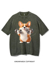 FIT CORGI VIBES VINTAGE GYM SHIRT