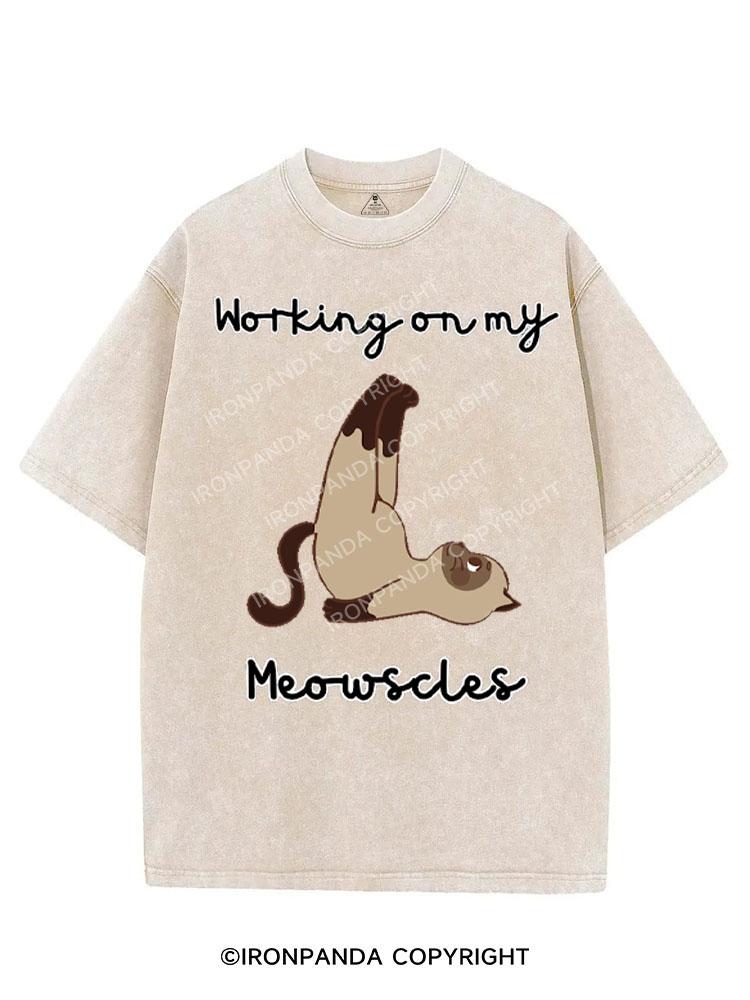 WORKING ON MY MEOWSCLES VINTAGE GYM SHIRT