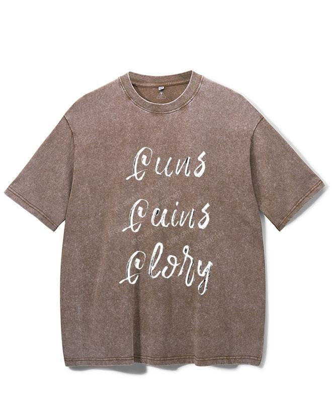 GUNS GAINS GLORY VINTAGE GYM SHIRT