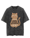 BEHIND EVERY STRONG WOMEN IS HER CAT VINTAGE GYM SHIRT