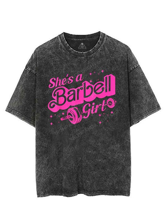 She's a Barbell Girl VINTAGE GYM SHIRT