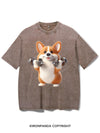 FIT CORGI VIBES VINTAGE GYM SHIRT
