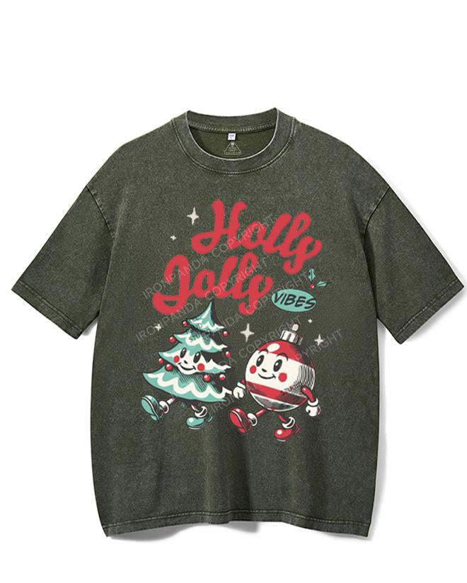 HOLLY JOLLY VIBES VINTAGE GYM SHIRT