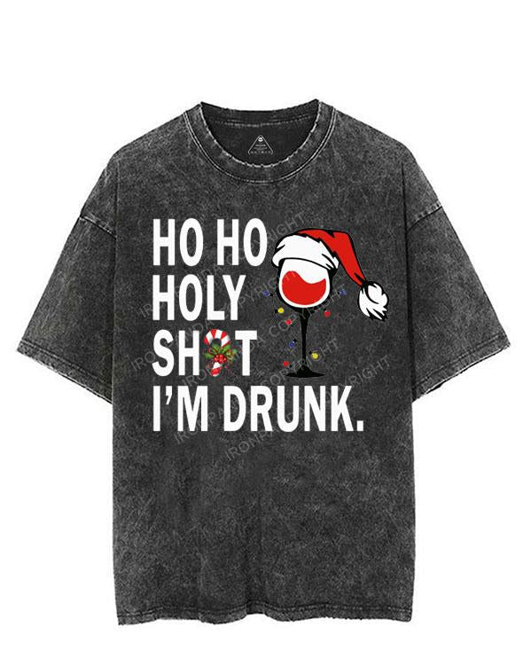 HO HO HOLY SHIT I'M DRUNK VINTAGE GYM SHIRT