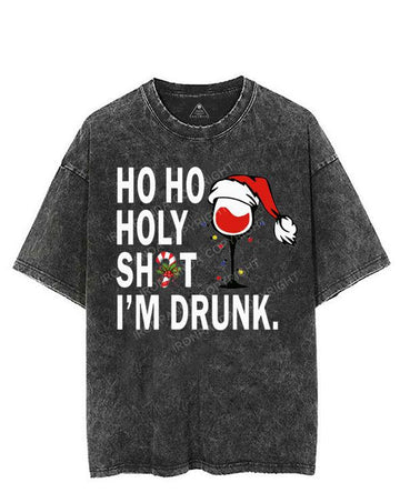 HO HO HOLY SHIT I'M DRUNK VINTAGE GYM SHIRT