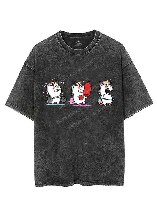 UNICORN WORKOUT VINTAGE GYM SHIRT