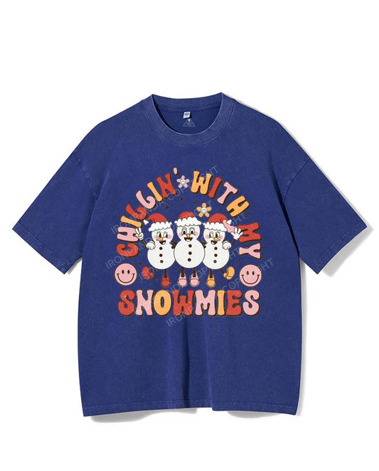 CHILLIN' WITH MY SNOWMIES VINTAGE GYM SHIRT