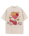 WHERE THERE IS LOVE THERE  IS LIFE VINTAGE GYM SHIRT
