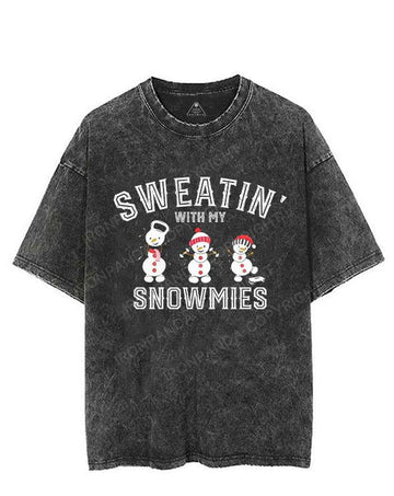 Sweatin with my Snowmies VINTAGE GYM SHIRT