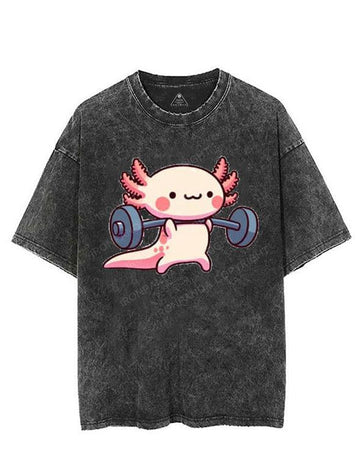 AXOLOTL DEADLIFTING VINTAGE GYM SHIRT