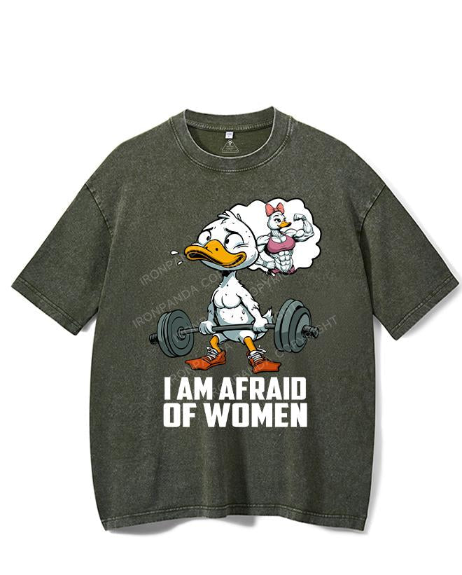 I AM AFRAID OF WOMAN VINTAGE GYM SHIRT