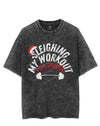 SLEIGHING MY WORKOUT FOR SANTA VINTAGE GYM SHIRT