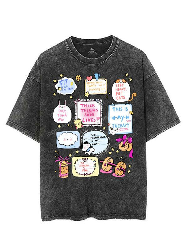 FITNESS THERAPY NOTES VINTAGE GYM SHIRT