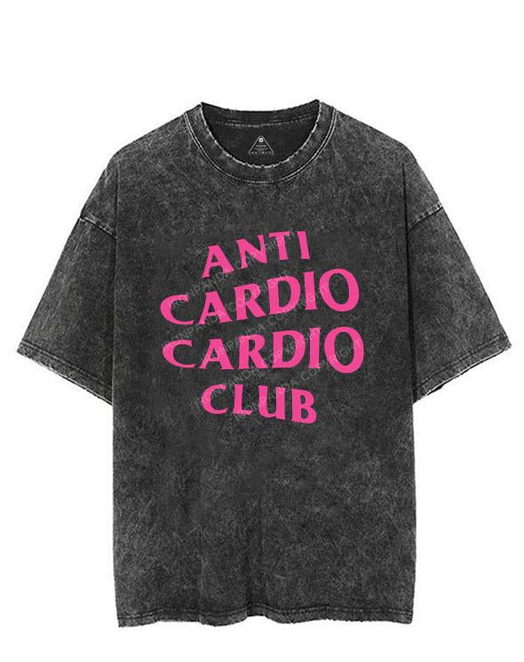 ANTI CARDIO CARDIO CLUB PINK VINTAGE GYM SHIRT