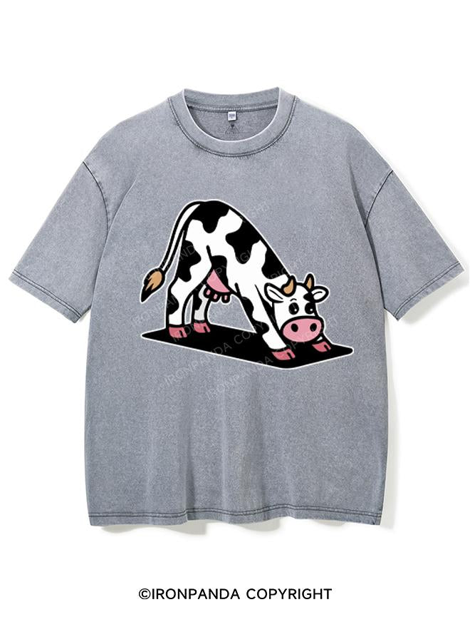 ZEN COW IN THE FLOW VINTAGE GYM SHIRT
