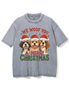 WE WOOF YOU A MERRY CHRISTMAS VINTAGE GYM SHIRT