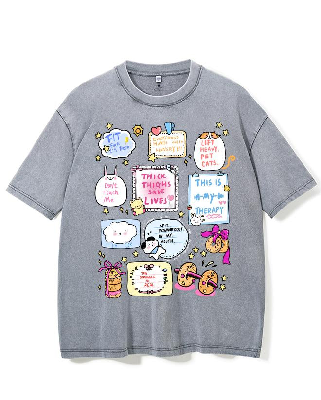 FITNESS THERAPY NOTES VINTAGE GYM SHIRT