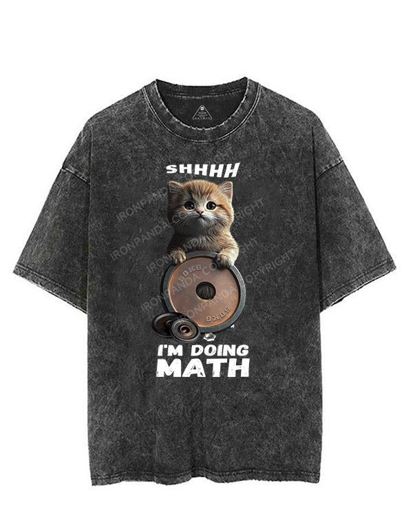 SHHHH I'M DOING MATH VINTAGE GYM SHIRT